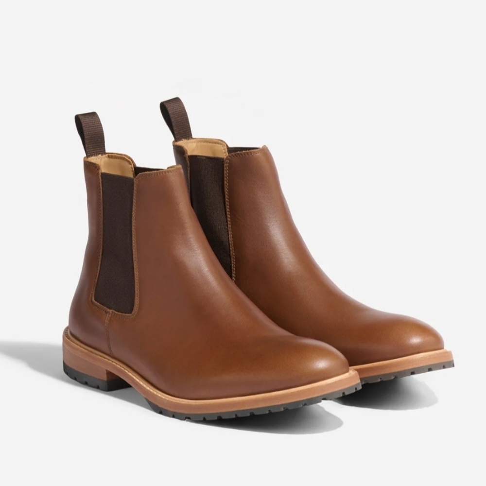 Nisolo Marco Men's Brown Leather Chelsea Boots - New